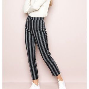 Black and white striped brandy Melville pants